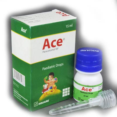 Medicine Name - Ace 125mg Oral Drops- 15mlIt contains - Paracetamol (125mg) Its packaging is -15ml Oral Drops in a bottle