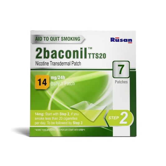 2baconil 14mg Nicotine Transdermal Patch Step 2- 7