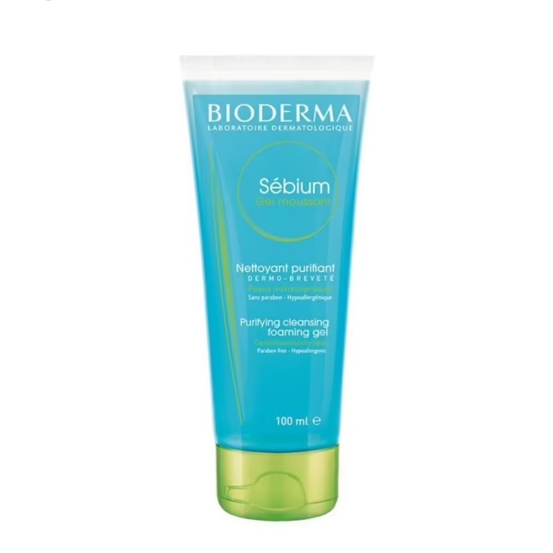 Bioderma Sebium Gel Moussant Purifying Cleansing Foaming Gel Combination to Oily Skin - 100ML,