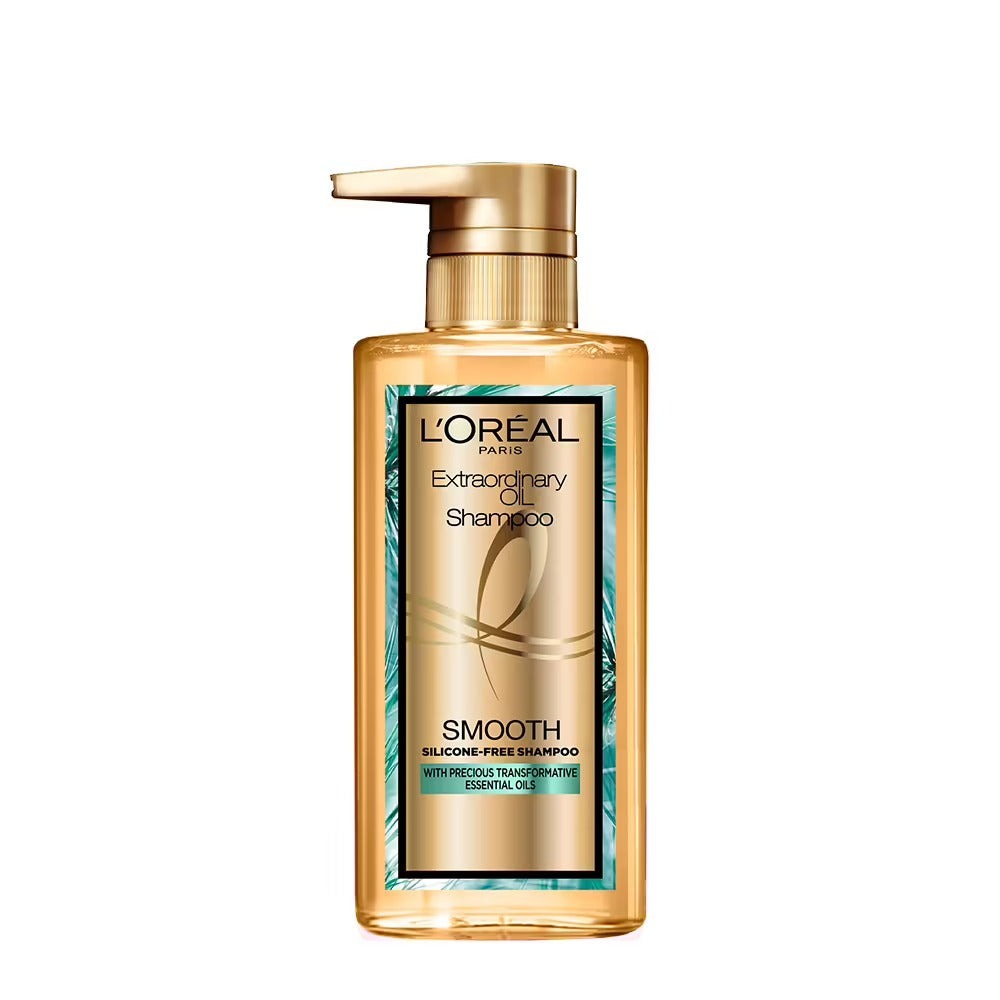 L'Oreal Paris Extraordinary Oil Smooth Shampoo(Paraben & Silicone Free) - 440ml, L'Oreal Paris Shampoo,  best shampoo for shiny hair