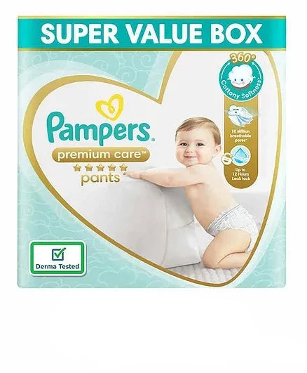 Pampers Premium Care Super Value Box Pack (M) - (162 Pieces)