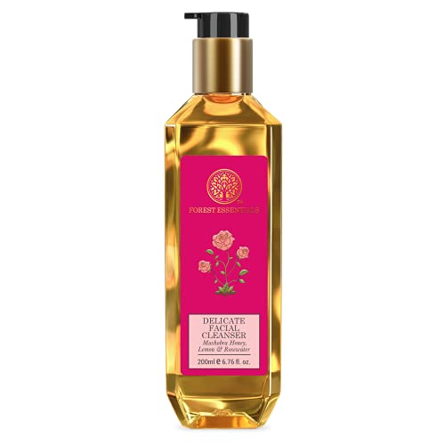 Forest Essentials Delicate Facial Cleanser Mashobra Honey, Lemon & Rosewater|Normal to Dry Skin|Face wash For Men And Women