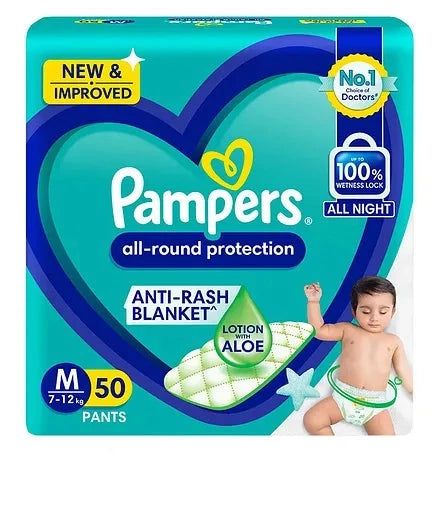 Pampers Diaper Pants (M) - (50 Pieces)