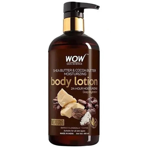 WOW Skin Science Shea Butter & Cocoa Butter Moisturizing Body Lotion - 400ml