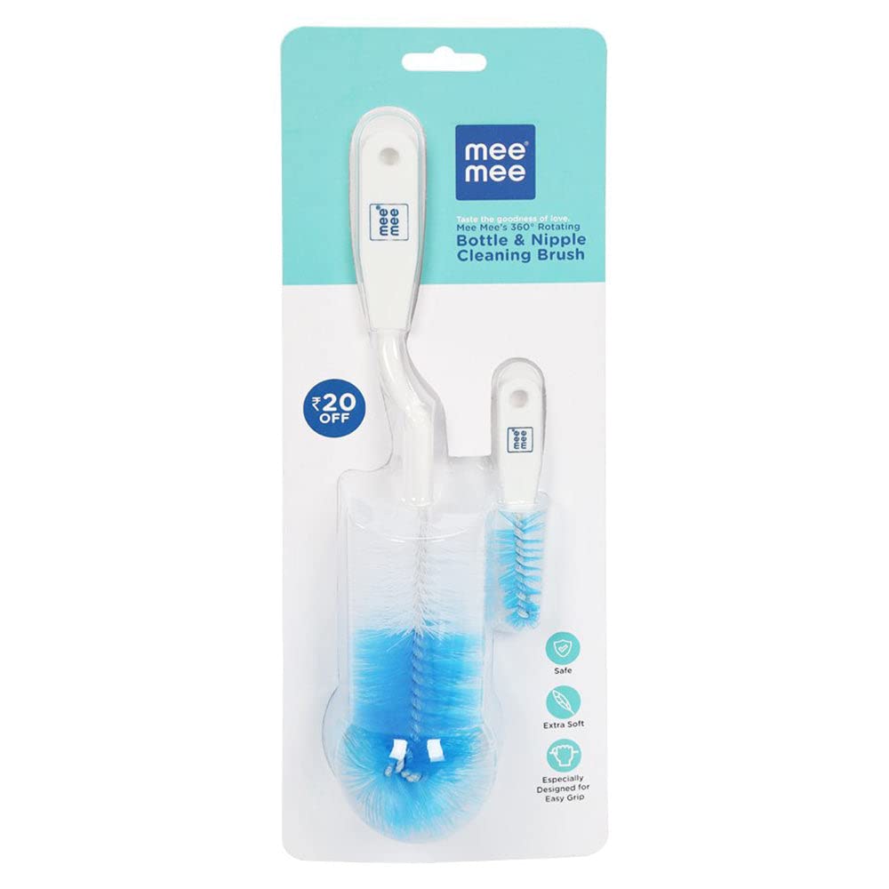 Mee Mee Bottle & Nipple Cleaning Brush (with 360-degree Rotary Handle)
