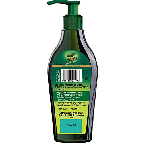 Dabur Amla  Hair Oil (550ml) - Caresupp.in