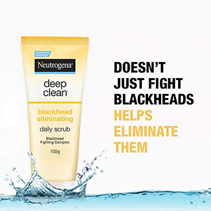 Neutrogena Deep Clean Scrub Blackhead Eliminating Daily Scrub For Face, 100g