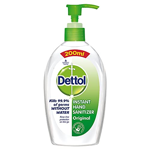 Dettol Instant Hand Sanitizer with Pump (200ml each) - Pack of 3 - Caresupp.in
