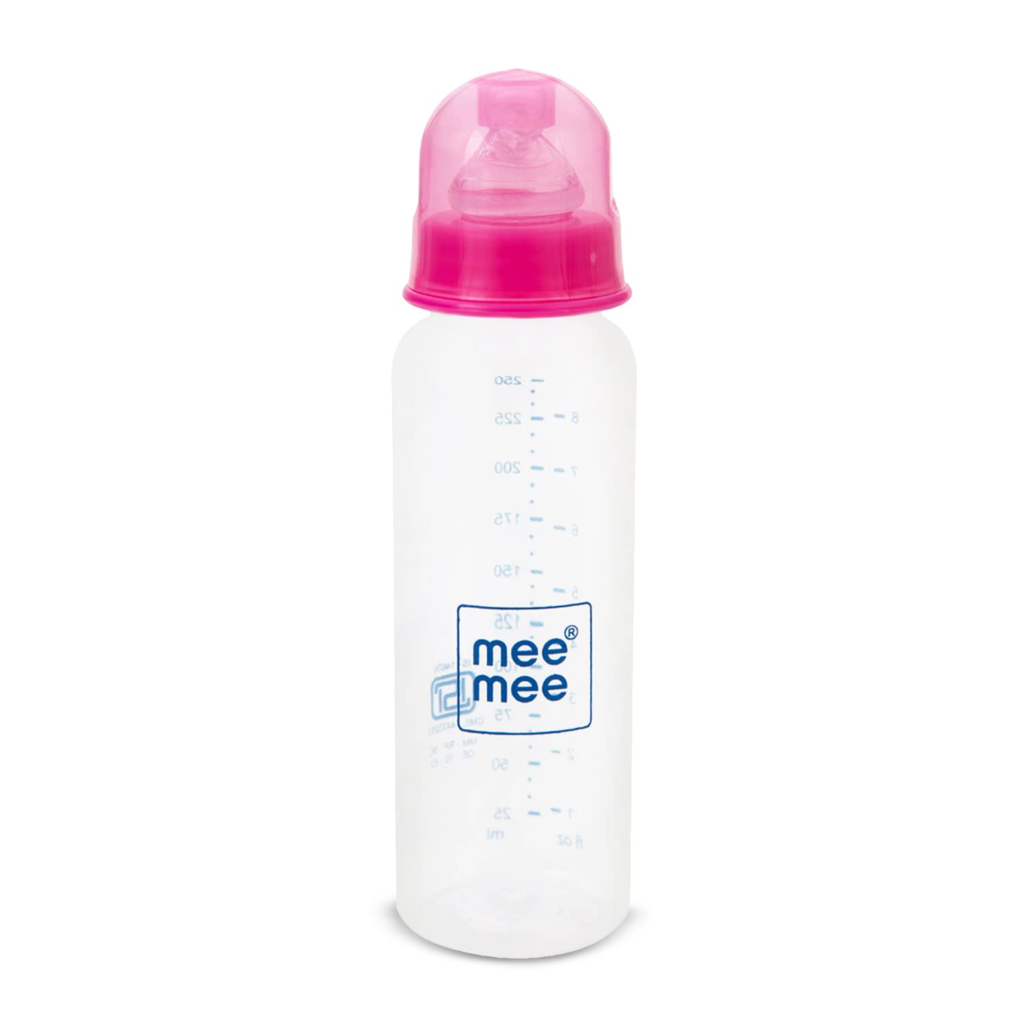 Mee Mee Premium Baby Feeding Bottle (Pink-250 ml)