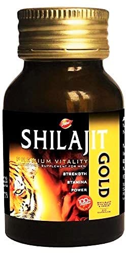 Dabur Shilajit Double Gold for Stamina and Rejuvenation (20 Capsules)