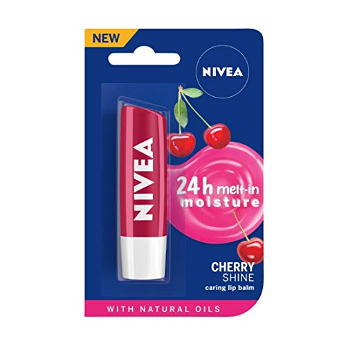 NIVEA Lip Balm, Fruity Cherry Shine, 4.8g