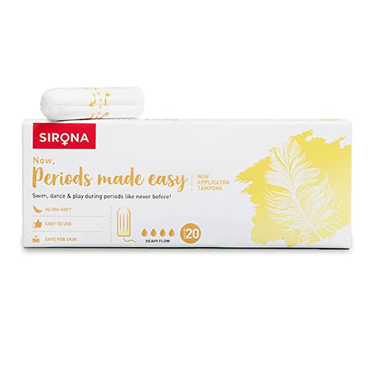 Sirona Period Made Easy Tampons For Heavy Flow (1 Box of 20 Tampons)