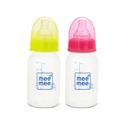 Mee Mee Premium Baby Feeding Bottle (Pink & Light Green-125ml)