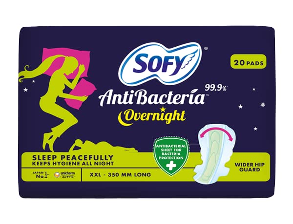 Sofy Anti Bacteria Overnight Sanitary Pads (size-XXL) - Pack of 20 Pads