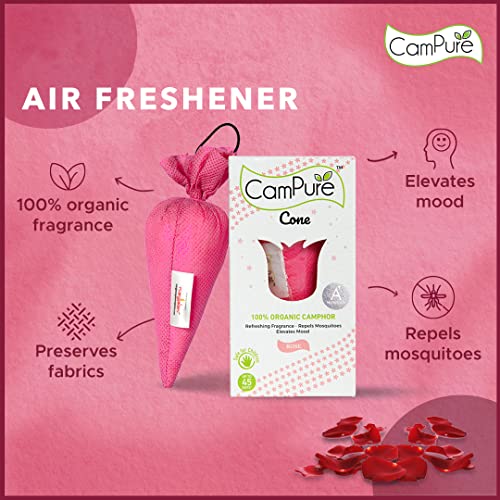 Camphor Cone 100% Pure & Organic Air Freshener for Home, Car, Room And  Bathroom