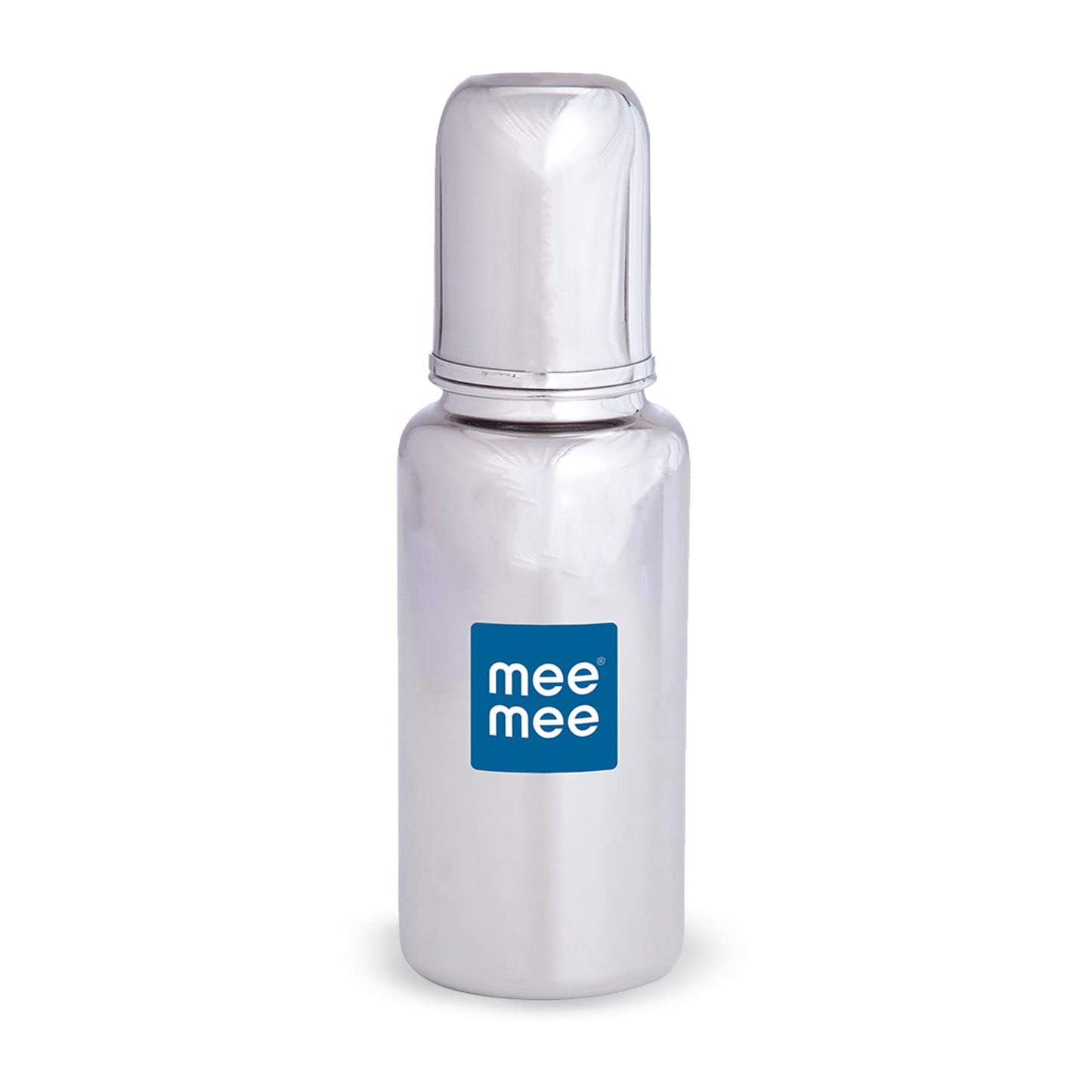 Mee Mee Premium Steel Feeding Bottle, Silver - 240 ml
