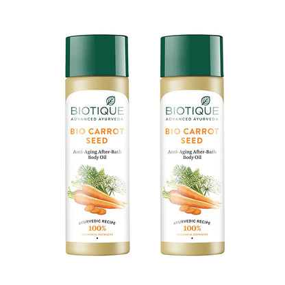 Biotique Bio Carrot Seed  Body Oil (120ml each) - Pack of 2,Biotique Bio Carrot Seed  Body Oil 