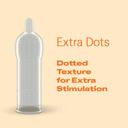 Durex Extra Dots Condoms for Men (10 Pieces) - Pack of 3