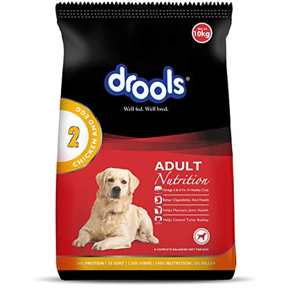 Drools Chicken & Egg Dry Adult Dog Food, 10 Kg