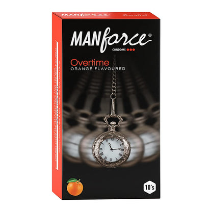 Manforce (Ribbed, Contour, Dotted), Overtime Orange Flavoured (10N each) - Pack of 3