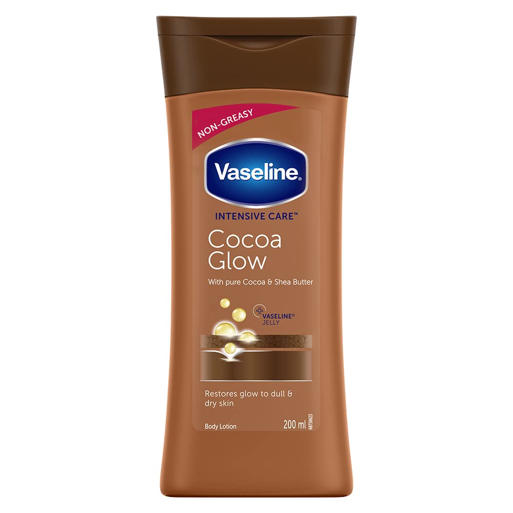 Vaseline Intensive Care Cocoa Glow Body Lotion with Cocoa And Shea Butter for all skin type - 200ml