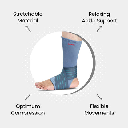 Dr. Ortho - Ankle Binder with Elastic Strap for Ankle Pain