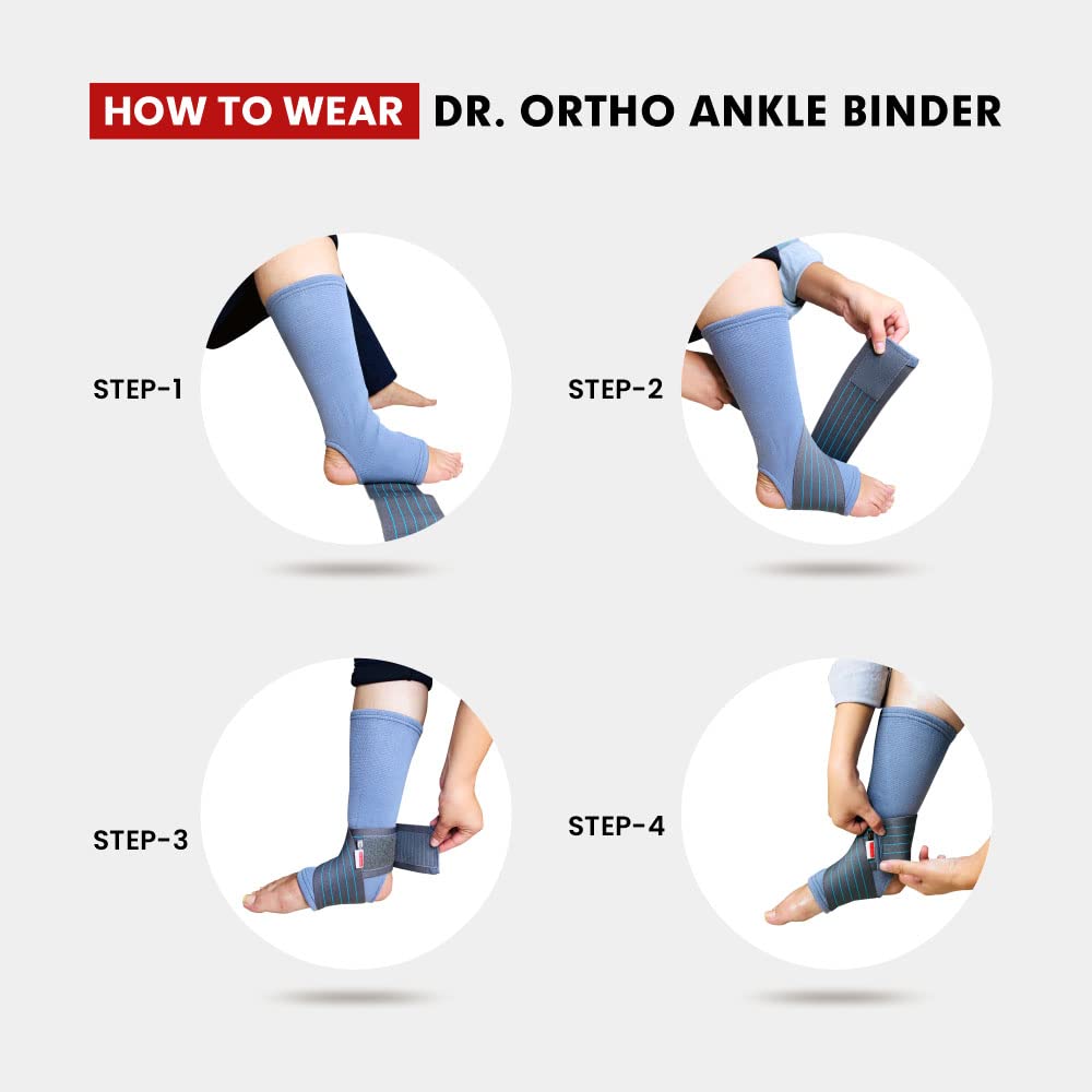 Dr. Ortho - Ankle Binder with Elastic Strap for Ankle Pain