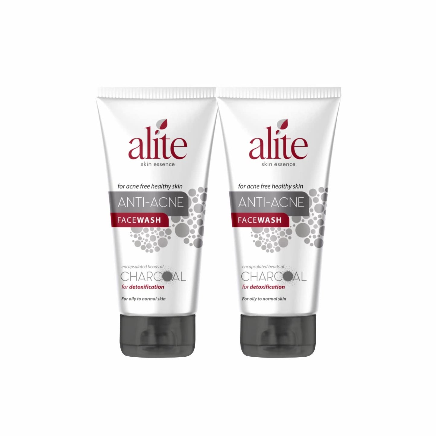 Alite Anti-Acne Face Wash for Oily to Normal Skin with Encapsulated beads of Charcoal to Detoxifying Skin (each 70gm) - Pack of 2