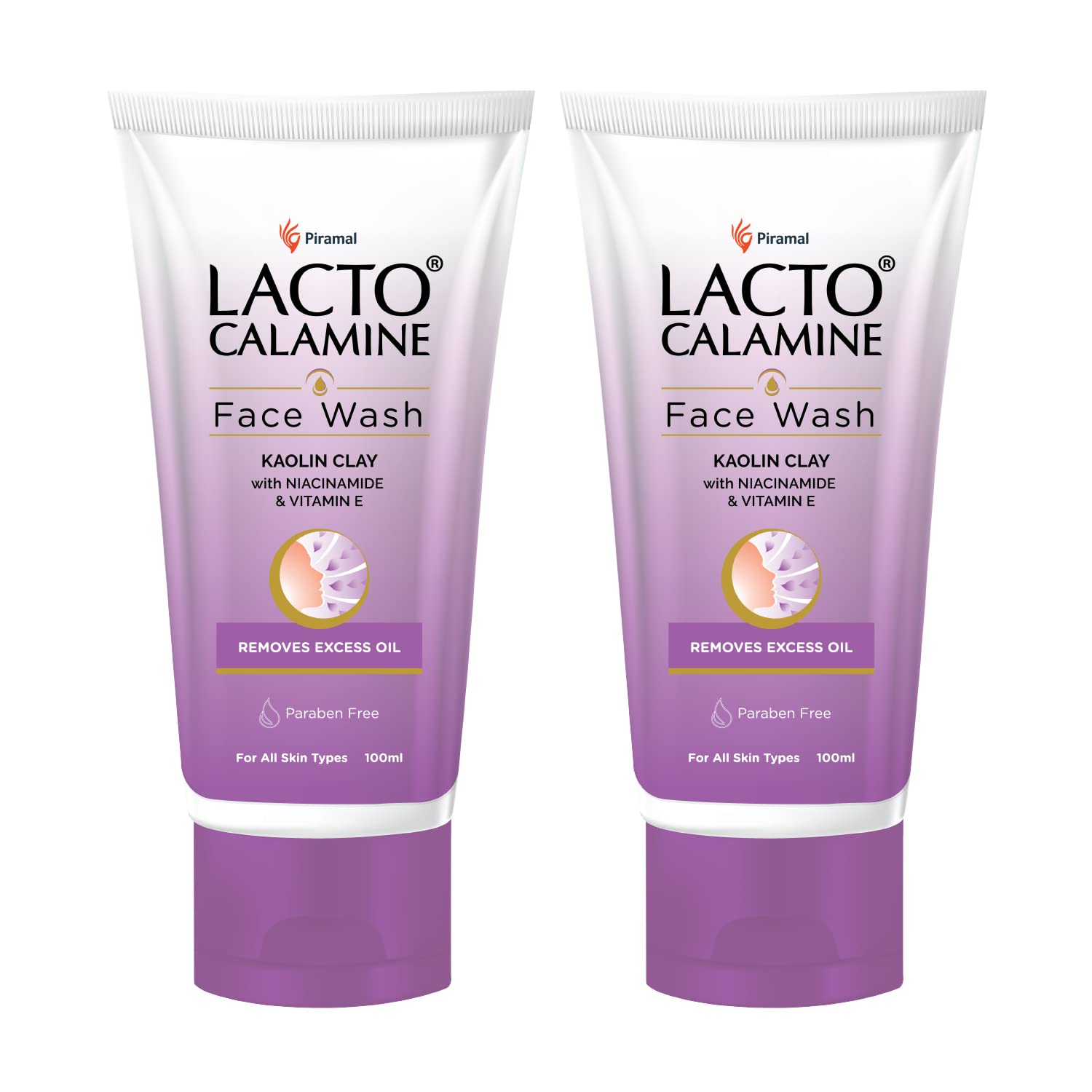 Lacto Calamine Facewash (100ml each) - Pack of 2, best face wash to remove oily skin, Lacto Calamine Facewash