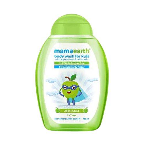 Mamaearth Agent Apple Body Wash for Kids with Apple and Oat Protein - 300 ml