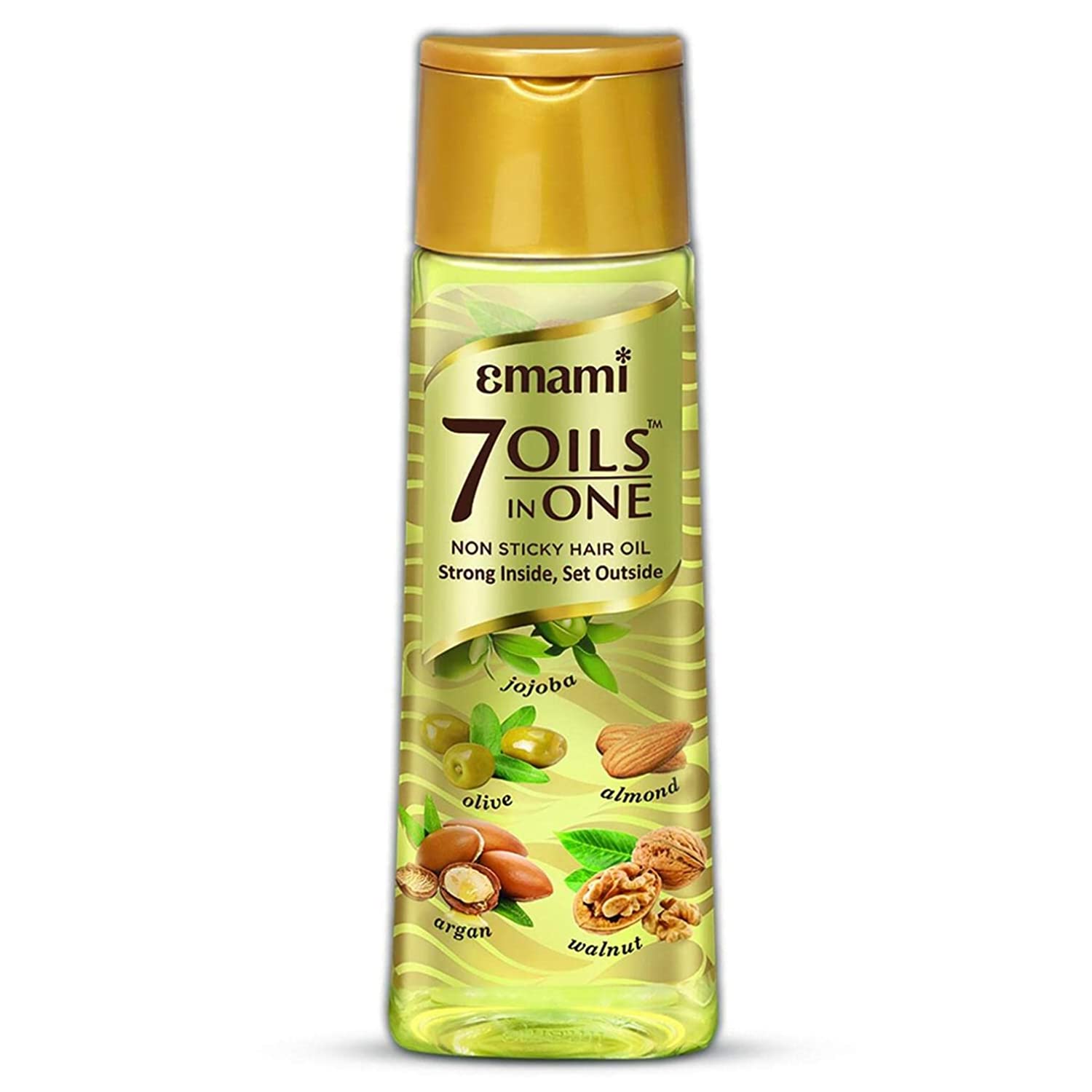 Emami 7 Oils In One, Non Sticky & Non Greasy Hair Oil with Goodness of Almond Oil, Coconut Oil, Argan Oil and Amla Oil - 500ml, Emami 7 Oil