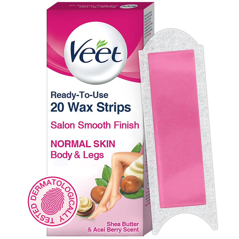 Veet Wax Strips for Normal Skin, 20 Strips - 1 N