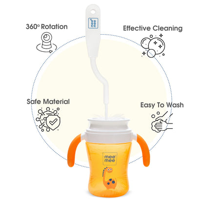 Mee Mee Bottle & Nipple Cleaning Brush (with 360-degree Rotary Handle)