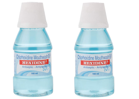 Hexidine Mouthwash (160ml each) - Pack of 2, Hexidine Mouthwash 