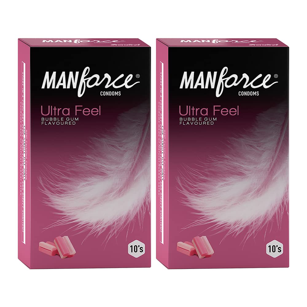 Manforce Ultra Feel Bubblegum Flavoured Condoms – (Pack of 2) 10N each