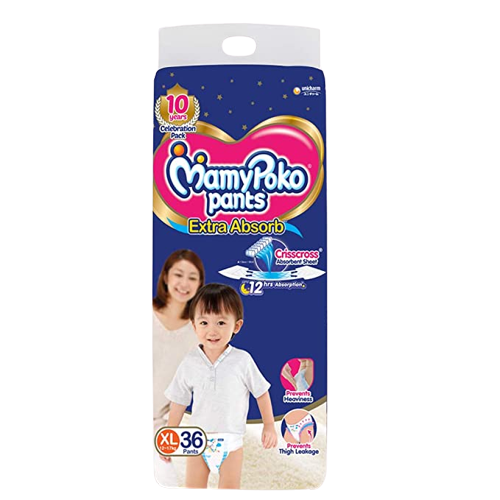 Mammy Poko Pants Pack Of 36 Pants  XL, best diapers
