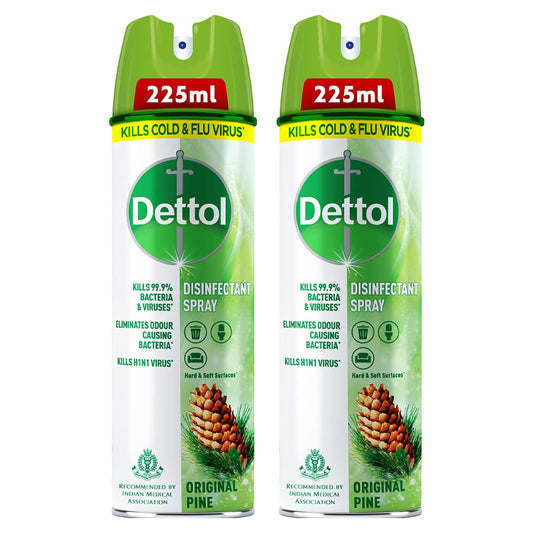 Dettol Disinfectant Spray - 225ML(Pack of 2), Dettol Disinfectant Spray 
