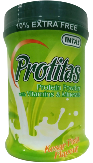 Intas Protitas Protein Powder with Vitamins, Minerals (Kesar Pista) - 220gm