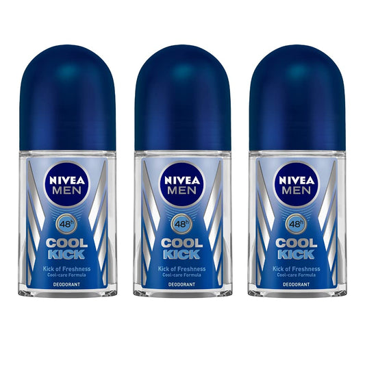 Nivea Men Deodorant Roll On cool kick (150ml each) - Pack of 3