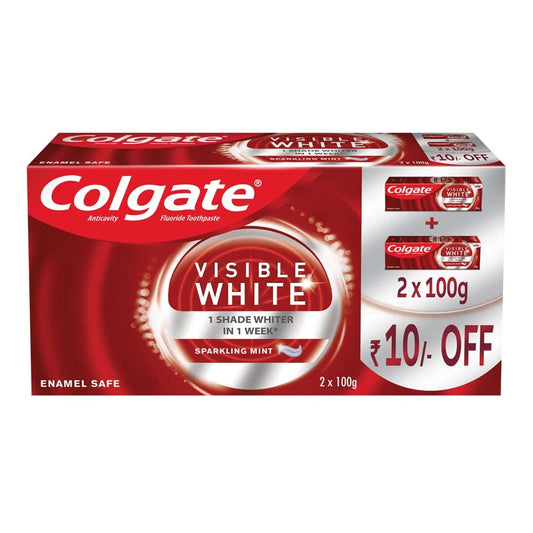 Colgate Visible White Toothpaste (100 each) - Pack of 2,Colgate Visible White Toothpaste 