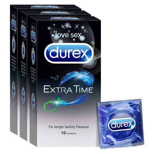 Durex Extra Time Condoms for Men (10 Pieces) - Pack of 3, Durex Extra Time Condoms for Men , comdoms