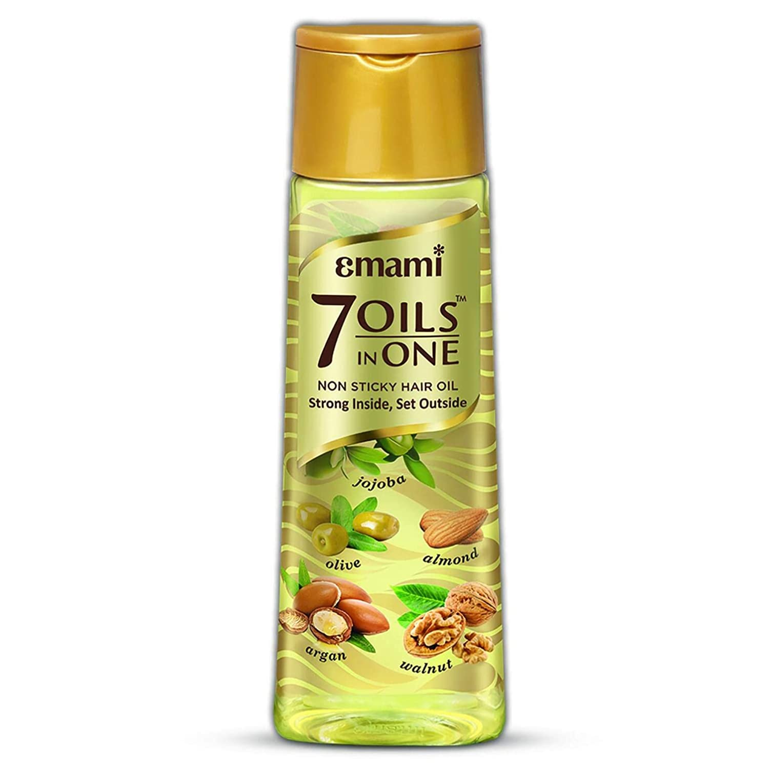 Emami 7 Oils In One, Non Sticky & Non Greasy Hair Oil with Goodness of Almond Oil, Coconut Oil, Argan Oil and Amla Oil - 300ml