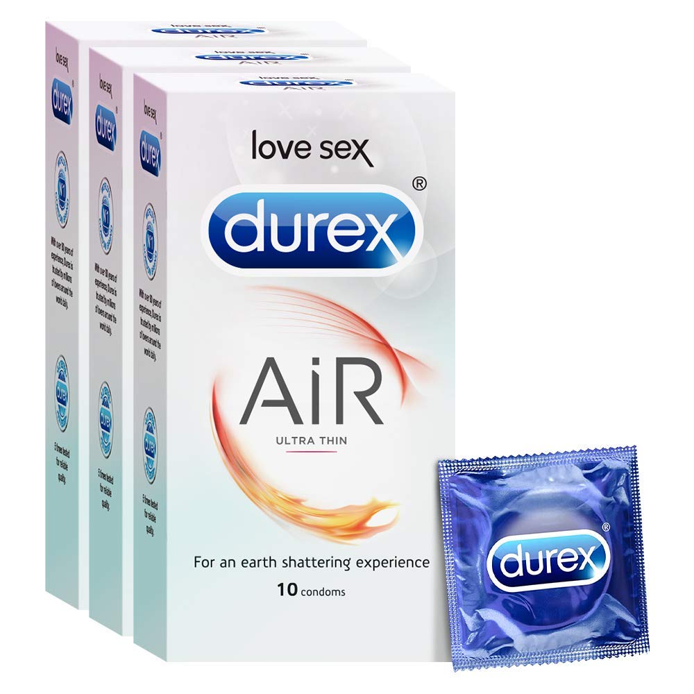 Durex Air Ultra Thin Condoms for Men (10 Pieces) - Pack of 3, Durex Air Ultra Thin Condoms for Men , condoms
