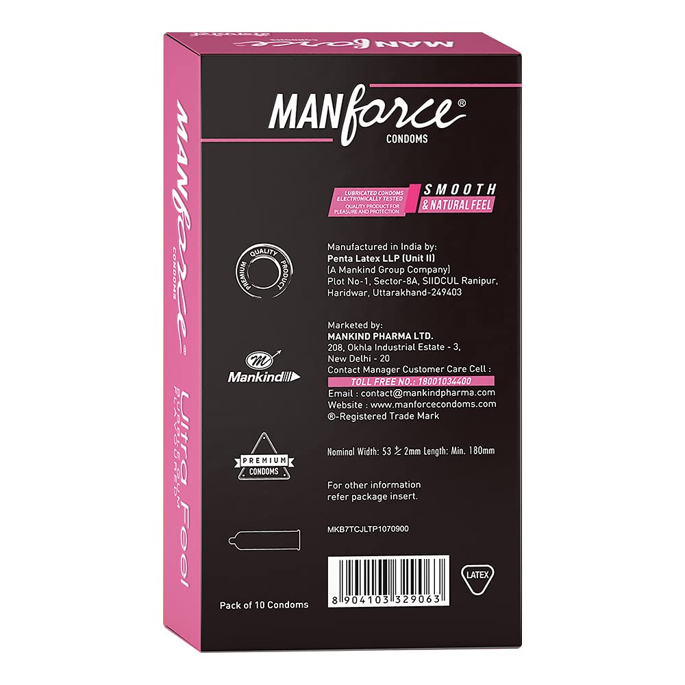 Manforce Ultra Feel Bubblegum Flavoured Condoms – (Pack of 2) 10N each