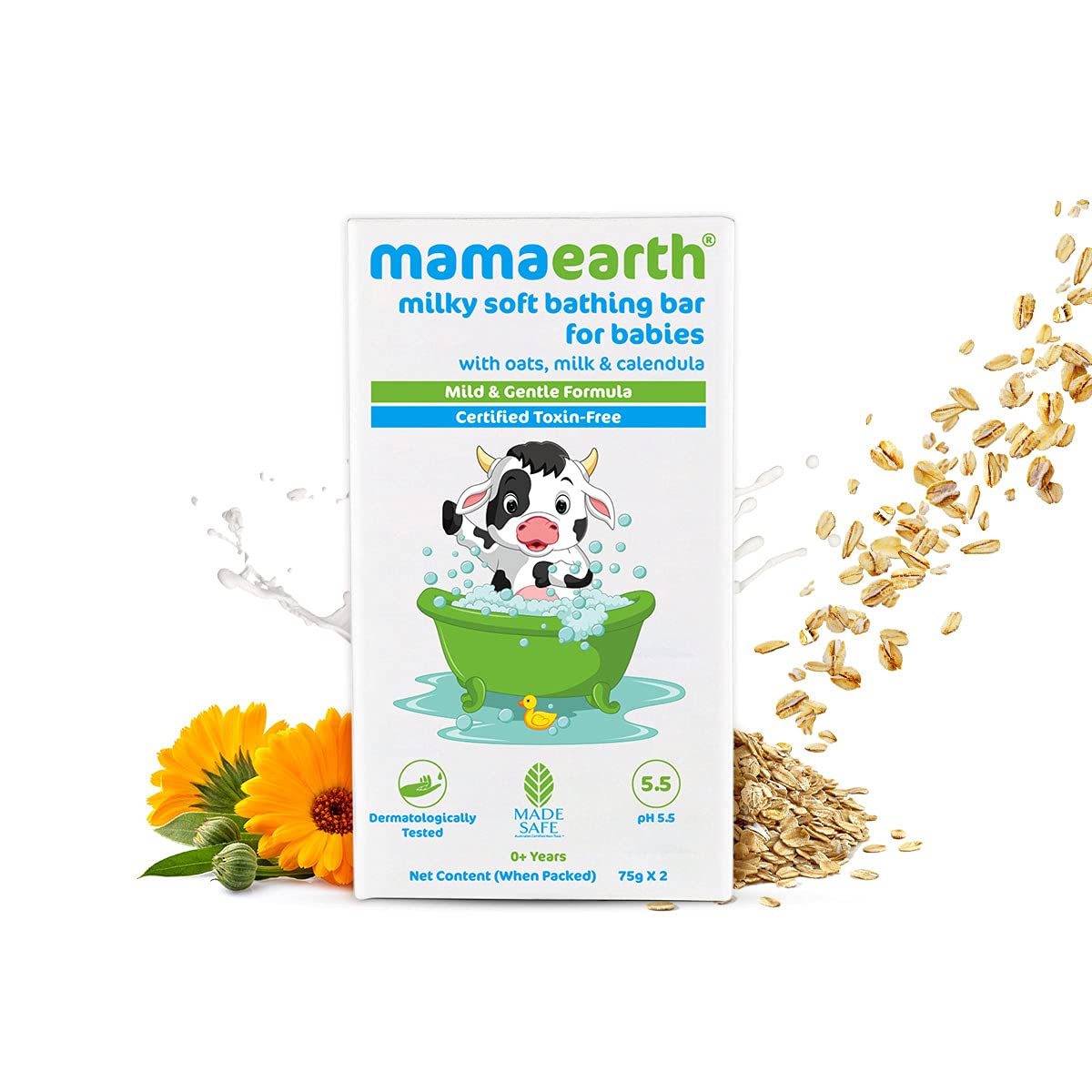 Mama Earth Soap Milky soft bathing soap for babies 75g, best baby soap, mamaearth  baby soap