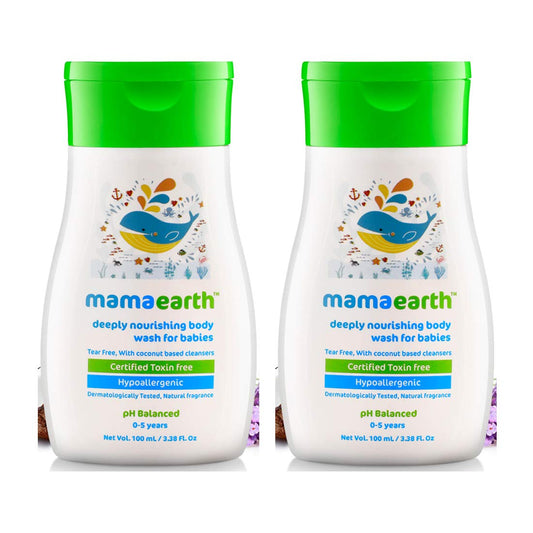 MamaEarth Deeply Nourishing Natural Baby Body Wash (100ml each) - Pack of 2, MamaEarth Deeply Nourishing Natural Baby Body Wash, best baby body wash, baby wash benefits