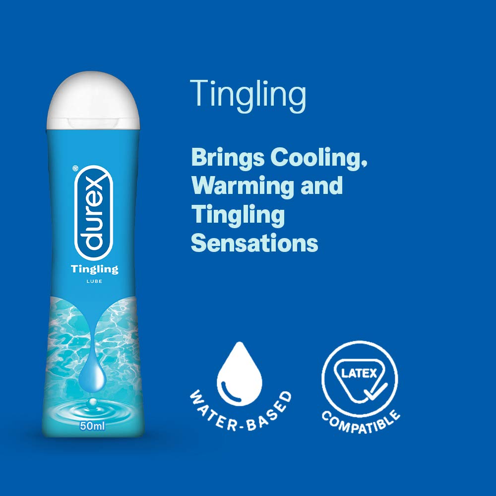Durex Lube Tingling Lubricant Water Based Gel for Men & Women (50ml)