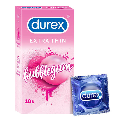 Durex Extra thin Bubblegum Flavoured Condoms For Men - (10 Pieces), Durex Extra thin Bubblegum Flavoured Condoms For Men, condoms