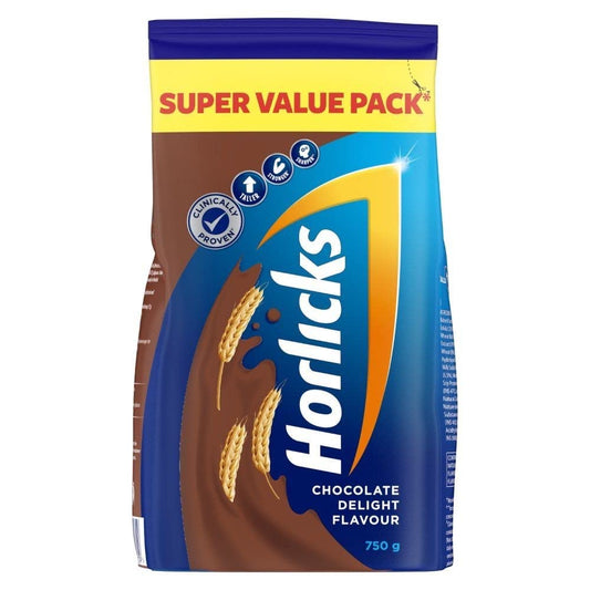 Horlicks Health & Nutrition drink - 750 g Refill Pack (Chocolate Delight Flavour), Horlicks Health & Nutrition drink