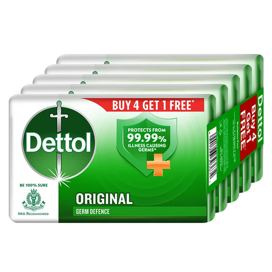 Dettol Original Soap Buy 4 Get 1 Free ( 75gm each) - Pack of 3, Dettol Original Soap 